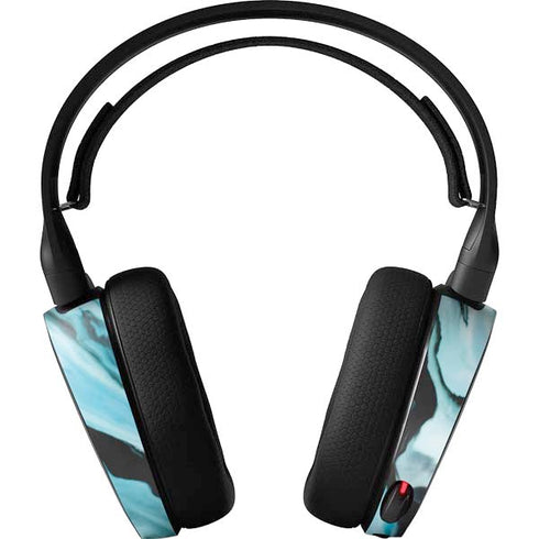 Aqua Blue Marble Ink SteelSeries Arctis 3 Skin