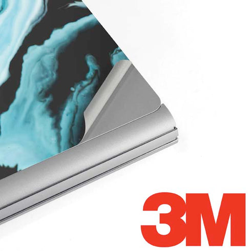 Aqua Blue Marble Ink Surface Book 2 13.5in Skin