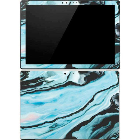 Aqua Blue Marble Ink Surface Pro 4 Skin