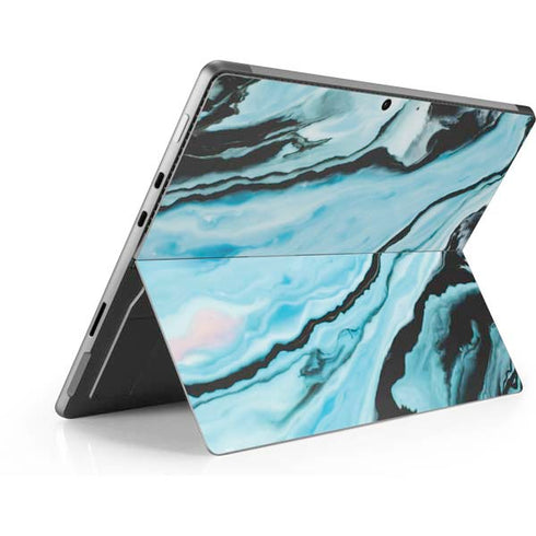 Aqua Blue Marble Ink Surface Pro 8 Skin