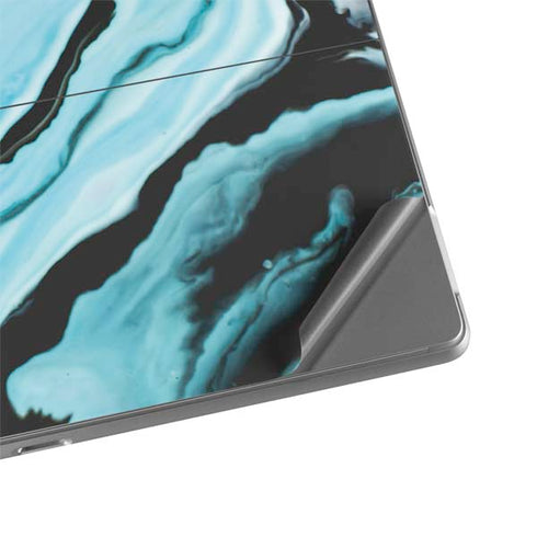 Aqua Blue Marble Ink Surface Pro 8 Skin