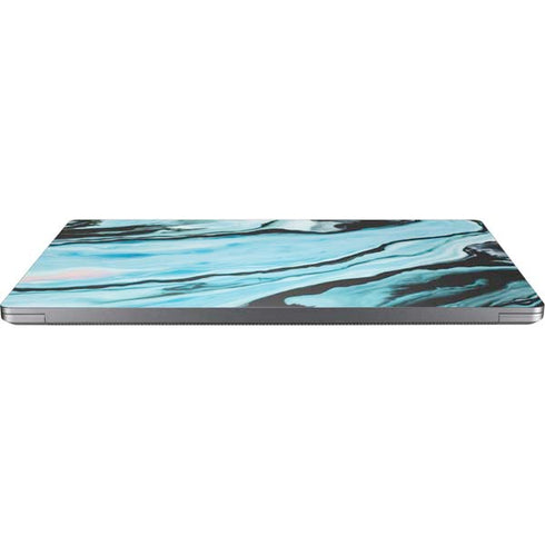 Aqua Blue Marble Ink Universal Laptop 12in (9.8 x 6.8in) Skin