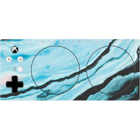 Aqua Blue Marble Ink Xbox Adaptive Controller Skin