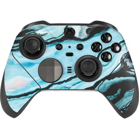 Aqua Blue Marble Ink Xbox Elite Wireless Controller Series 2 Skin