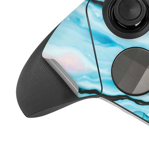 Aqua Blue Marble Ink Xbox Elite Wireless Controller Series 2 Skin