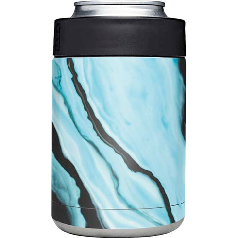 Aqua Blue Marble Ink Yeti Colster Can Insulator Skin