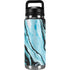 Aqua Blue Marble Ink YETI Rambler 26oz Bottle Skin