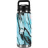 Aqua Blue Marble Ink YETI Rambler 26oz Bottle Skin