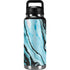Aqua Blue Marble Ink YETI Rambler 36oz Bottle Skin