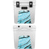 Aqua Blue Marble Ink YETI Roadie 24 Hard Cooler Skin