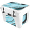 Aqua Blue Marble Ink YETI Tundra 35 Hard Cooler Skin