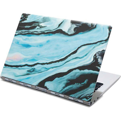 Aqua Blue Marble Ink Yoga 910 2-in-1 14in Touch-Screen Skin