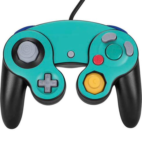 Aqua Blue Blue Solid Nintendo GameCube Controller Skin