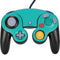 Aqua Blue Blue Solid Nintendo GameCube Controller Skin