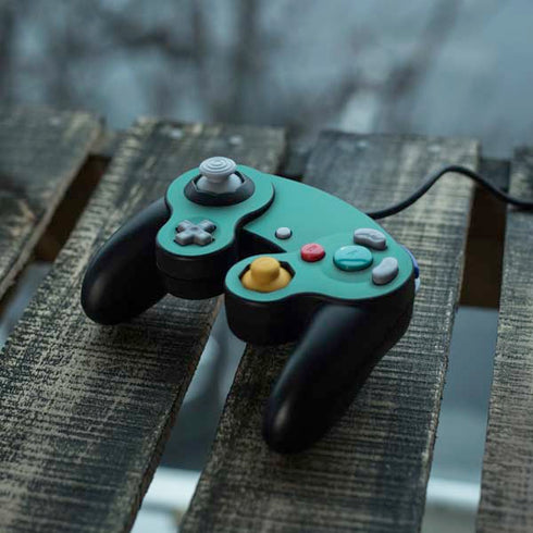 Aqua Blue Blue Solid Nintendo GameCube Controller Skin