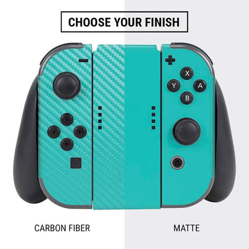 Aqua Blue Blue Solid Nintendo Switch Bundle Skin