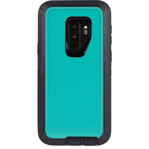 Aqua Blue Blue Solid Otterbox Defender Galaxy Skin
