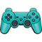 Aqua Blue Blue Solid PS3 Dual Shock wireless controller Skin