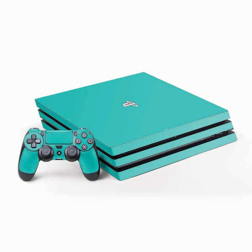 Aqua Blue Blue Solid PS4 Pro Bundle Skin