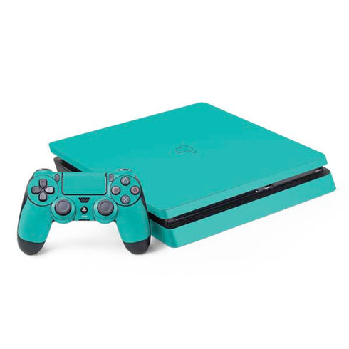 Aqua Blue Blue Solid PS4 Slim Bundle Skin
