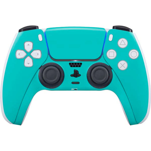 Aqua Blue Blue Solid PS5 Controller Skin