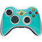 Aqua Blue Blue Solid Xbox 360 Wireless Controller Skin