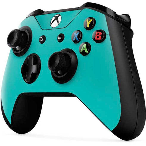 Aqua Blue Blue Solid Xbox One X Controller Skin