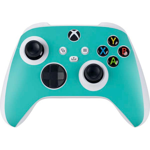 Aqua Blue Blue Solid Xbox Series S Controller Skin