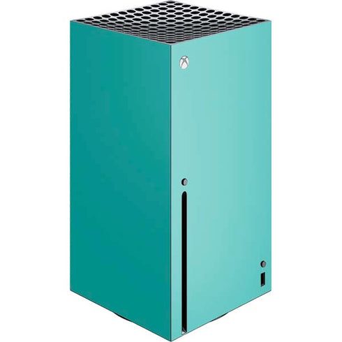 Aqua Blue Blue Solid Xbox Series X Console Skin