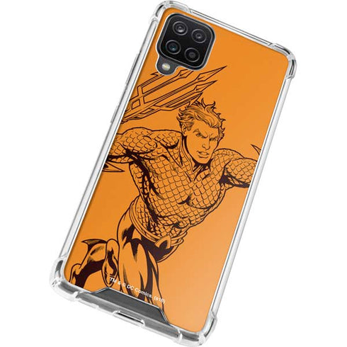 DC Comics Aquaman Comic Pop Galaxy A12 Clear Case