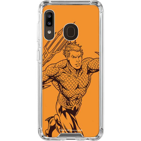 DC Comics Aquaman Comic Pop Galaxy A30 Clear Case