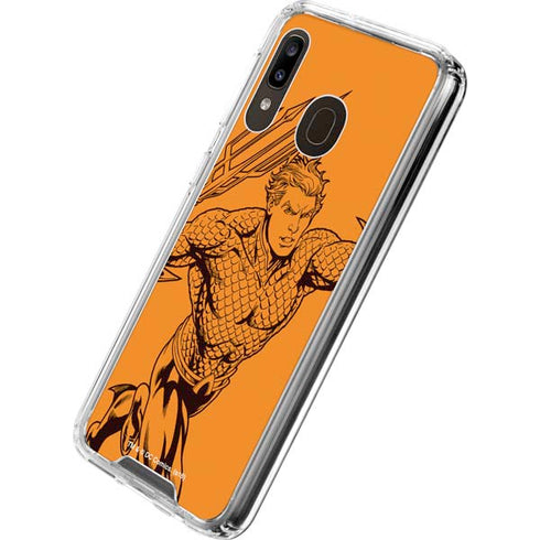 DC Comics Aquaman Comic Pop Galaxy A30 Clear Case