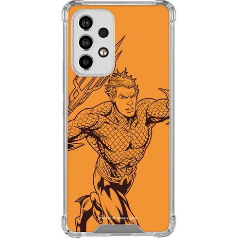 DC Comics Aquaman Comic Pop Galaxy A53 5G Clear Case