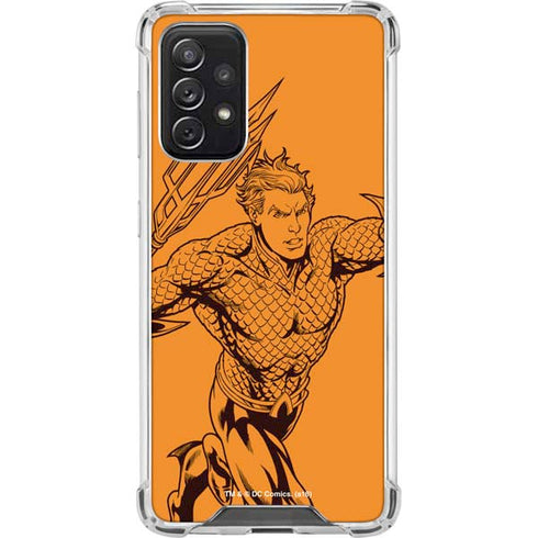 DC Comics Aquaman Comic Pop Galaxy A72 5G Clear Case