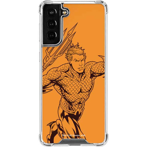 DC Comics Aquaman Comic Pop Galaxy S21 FE Clear Case