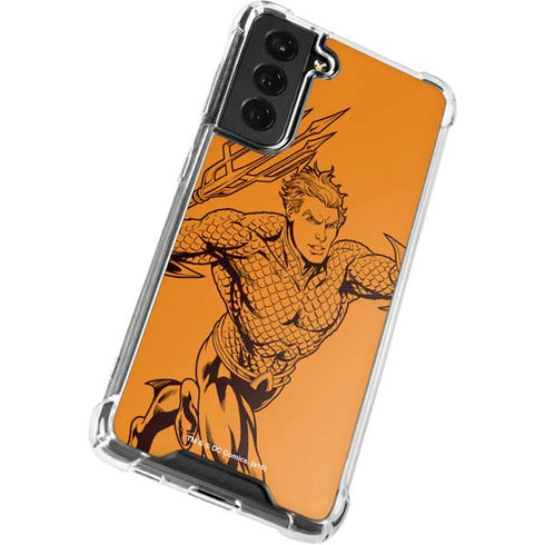 DC Comics Aquaman Comic Pop Galaxy S22 Plus Clear Case