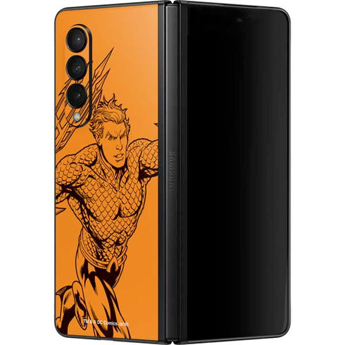 DC Comics Aquaman Comic Pop Galaxy Z Fold3 5G Skin