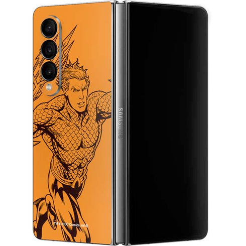 DC Comics Aquaman Comic Pop Galaxy Z Fold4 5G Skin
