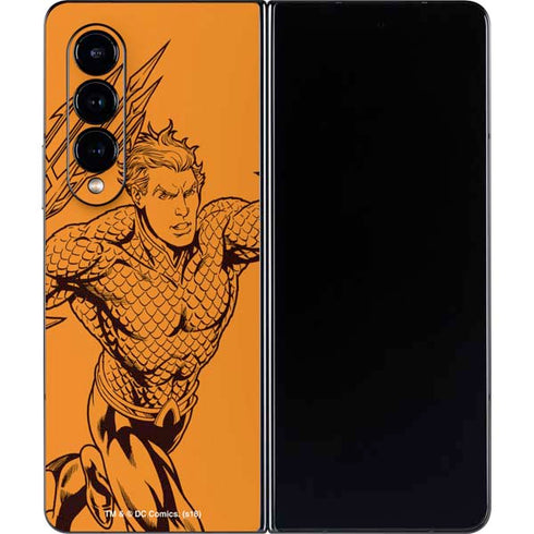 DC Comics Aquaman Comic Pop Galaxy Z Fold4 5G Skin