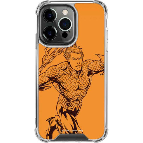 DC Comics Aquaman Comic Pop iPhone 15 Pro Clear Case