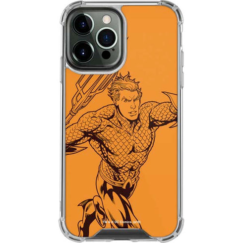 DC Comics Aquaman Comic Pop iPhone 15 Pro Max Clear Case