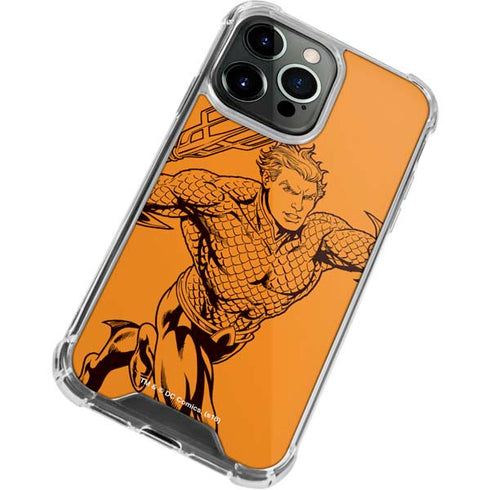 DC Comics Aquaman Comic Pop iPhone 15 Pro Max Clear Case