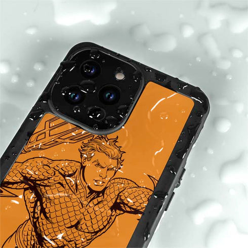 DC Comics Aquaman Comic Pop iPhone 14 Pro Max Waterproof Case