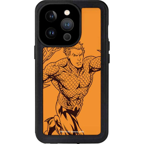 DC Comics Aquaman Comic Pop iPhone 14 Pro Waterproof Case