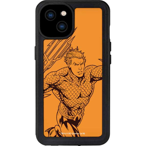 DC Comics Aquaman Comic Pop iPhone 15 Plus Waterproof Case
