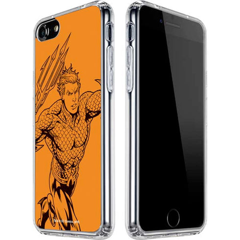 DC Comics Aquaman Comic Pop iPhone SE (2nd & 3rd Gen) Clear Case