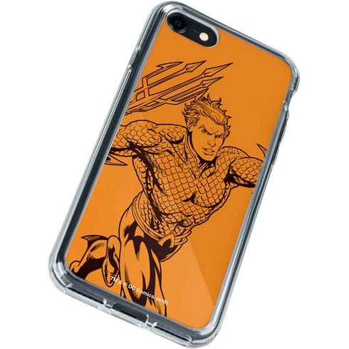 DC Comics Aquaman Comic Pop iPhone SE (2nd & 3rd Gen) Clear Case
