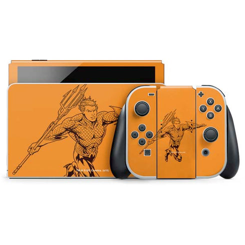 DC Comics Aquaman Comic Pop Nintendo Switch OLED (2021) Skin
