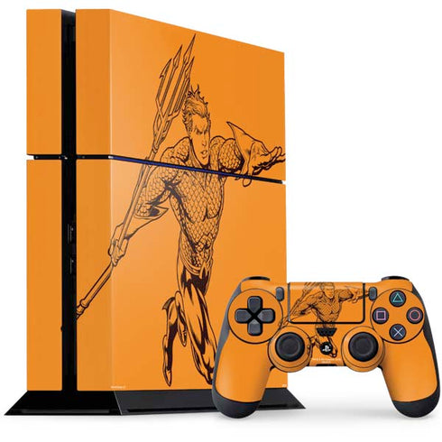 DC Comics Aquaman Comic Pop PS4 Console and Controller Bundle Skin