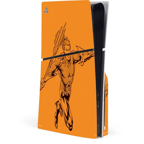 DC Comics Aquaman Comic Pop PS5 Slim Disk Console Skin